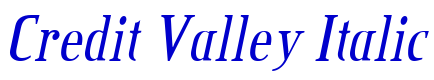 Credit Valley Italic fonte